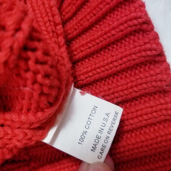 White + Warren 100% Cotton Ribbed Cable Knit Sweater Turtle Neck - Picture 8 of 9